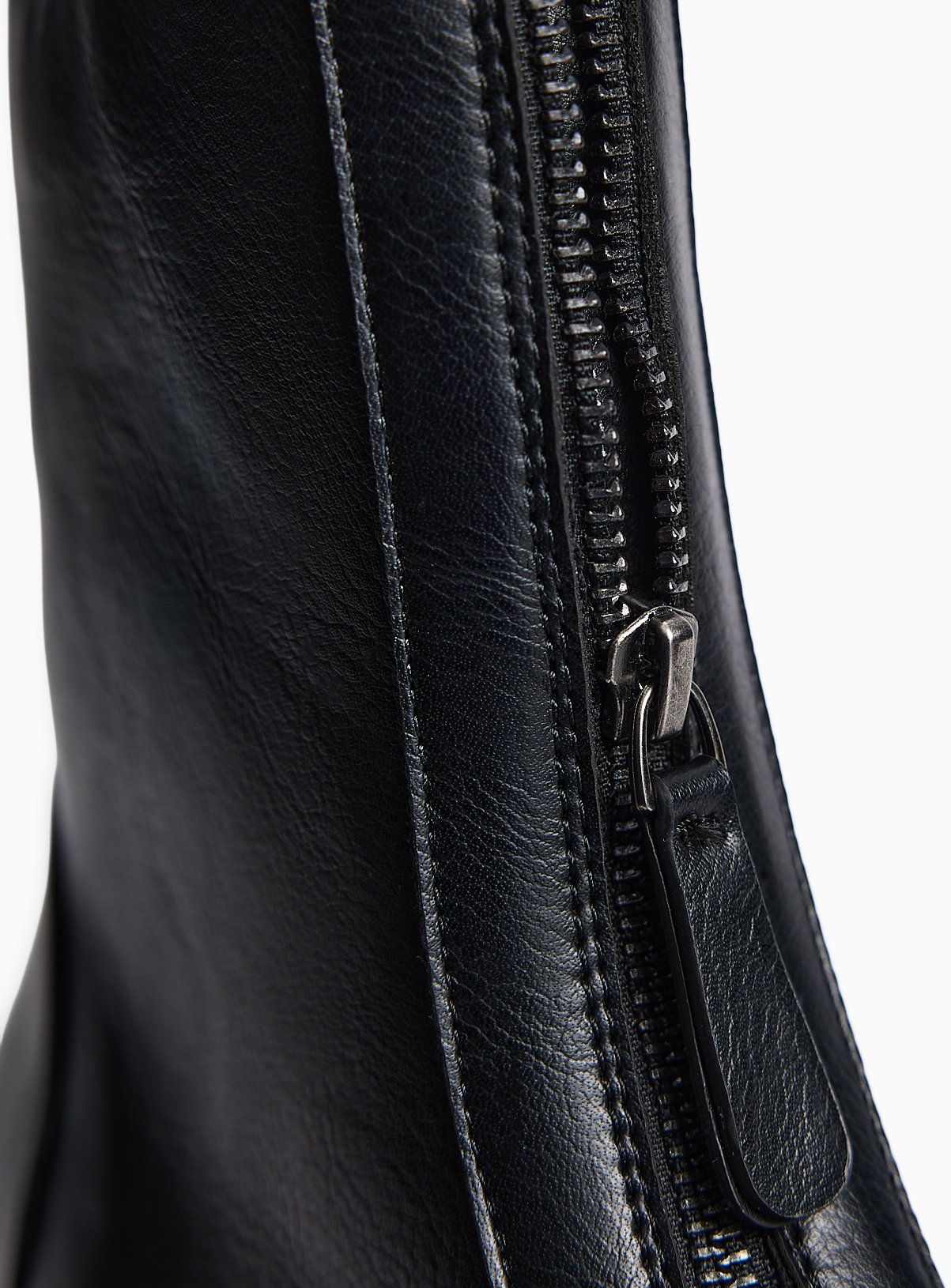 Black Faux Leather Chunky Ankle Boots 6 - Image 3 thumbnail