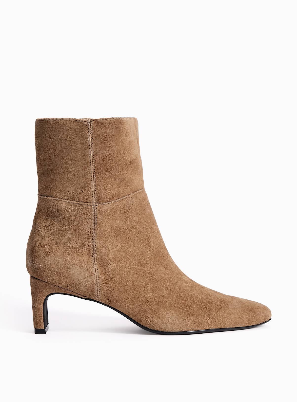 Blade Heel Suede Leather Ankle Boots 7 - Image 1