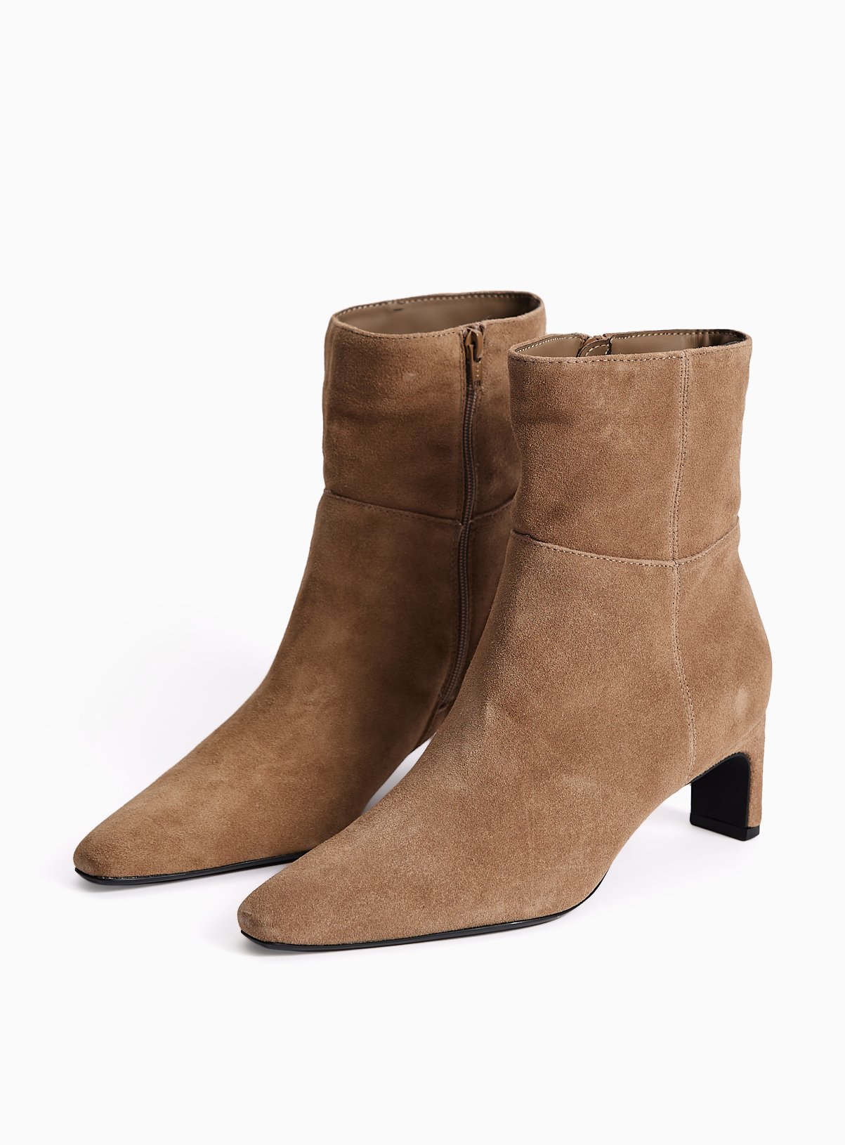 Blade Heel Suede Leather Ankle Boots 7 - Image 2 thumbnail