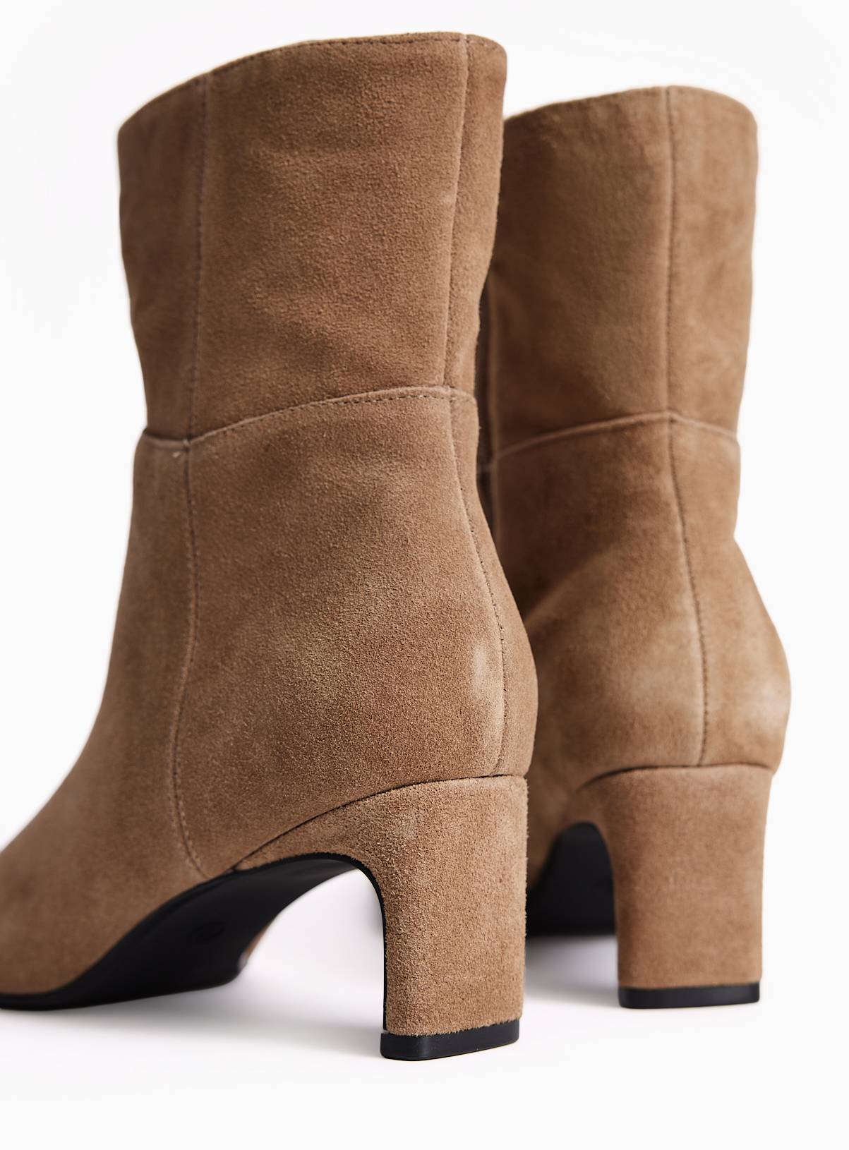 Blade Heel Suede Leather Ankle Boots 7 - Image 4
