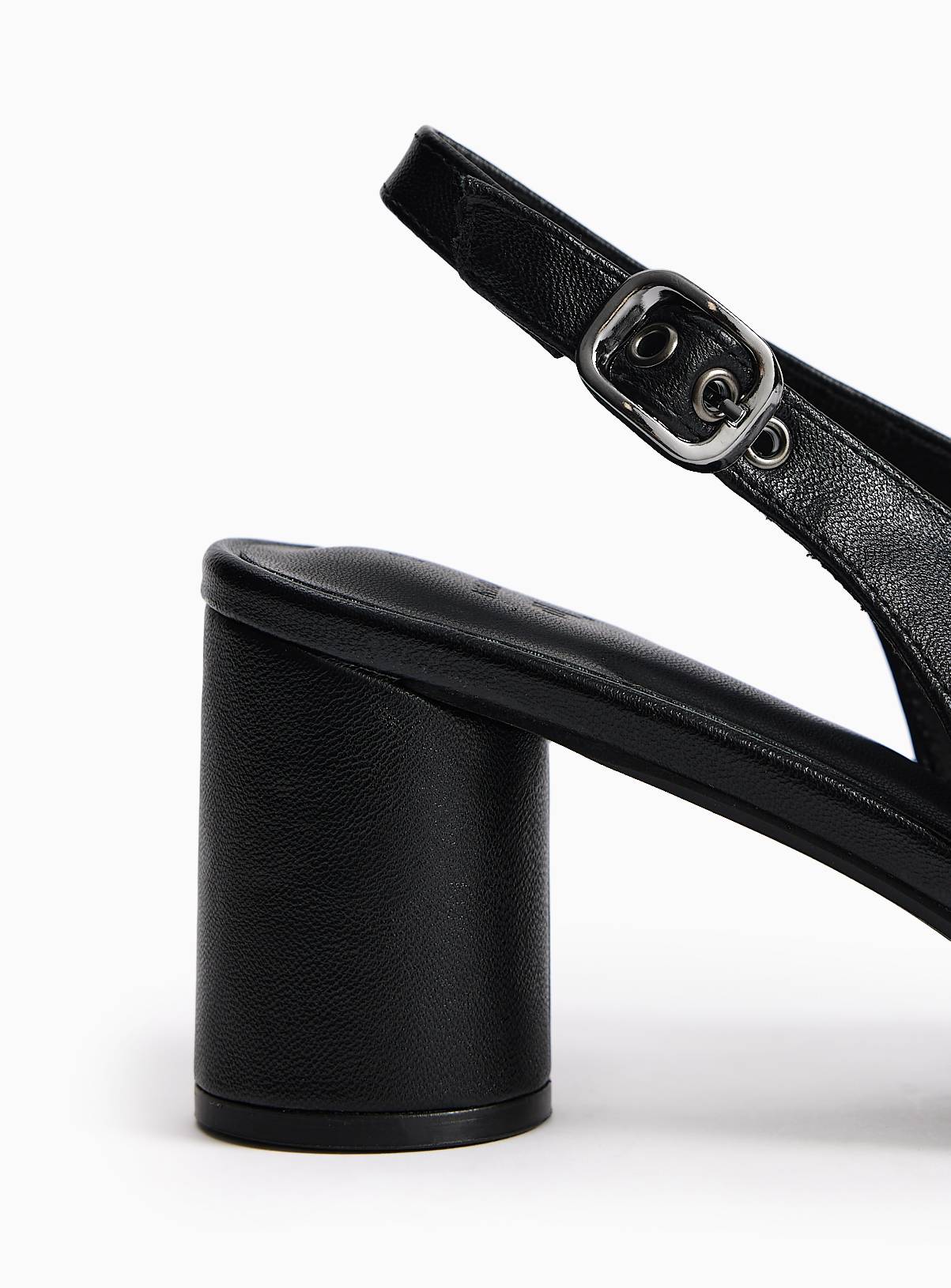 Black Swung Toe Slingback Heels 3 - Image 4