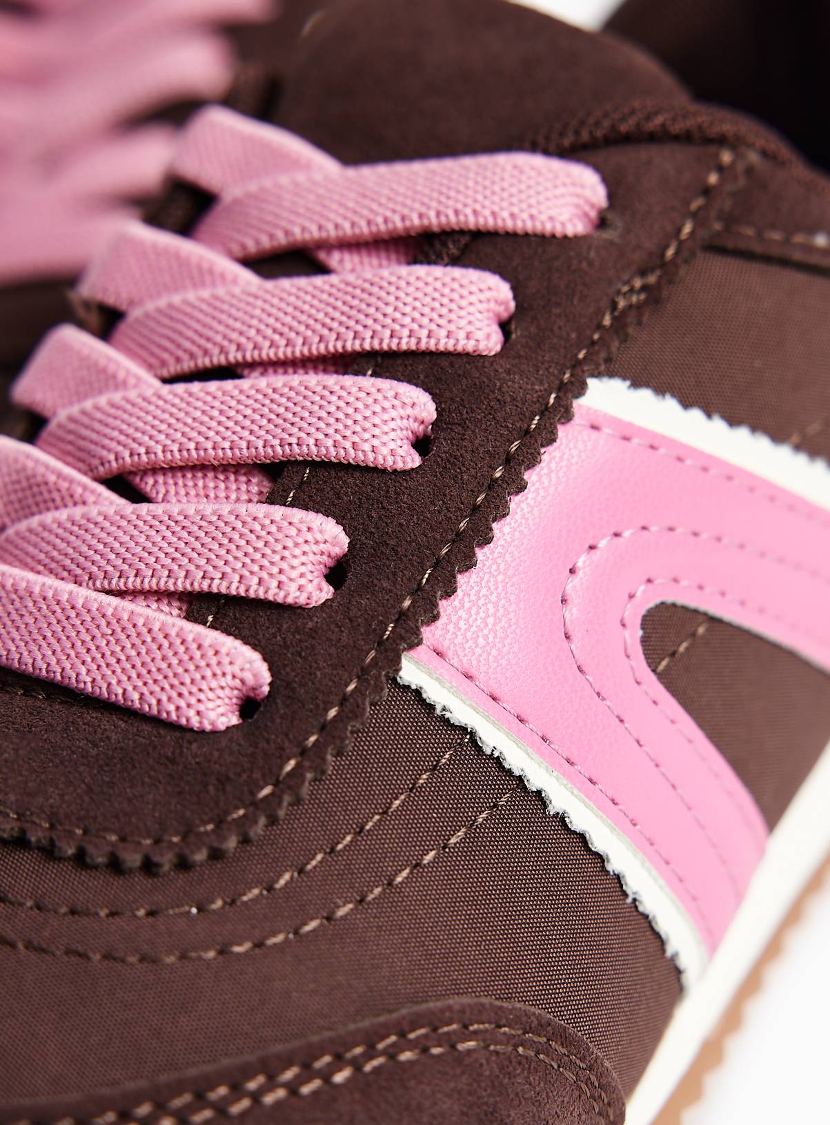 Brown & Pink Slimsole Trainers 12 Infant - Image 3