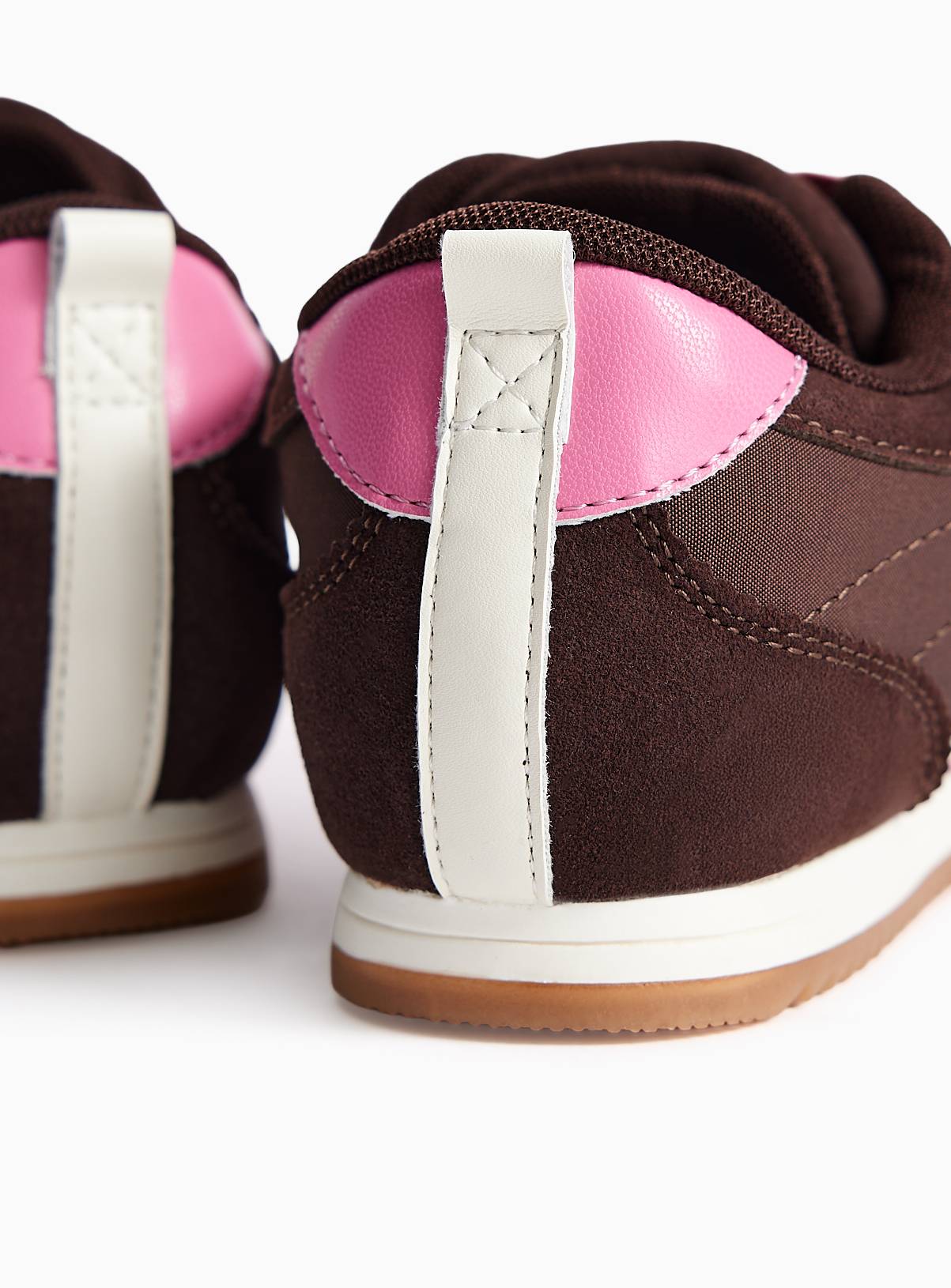 Brown & Pink Slimsole Trainers 12 Infant - Image 4