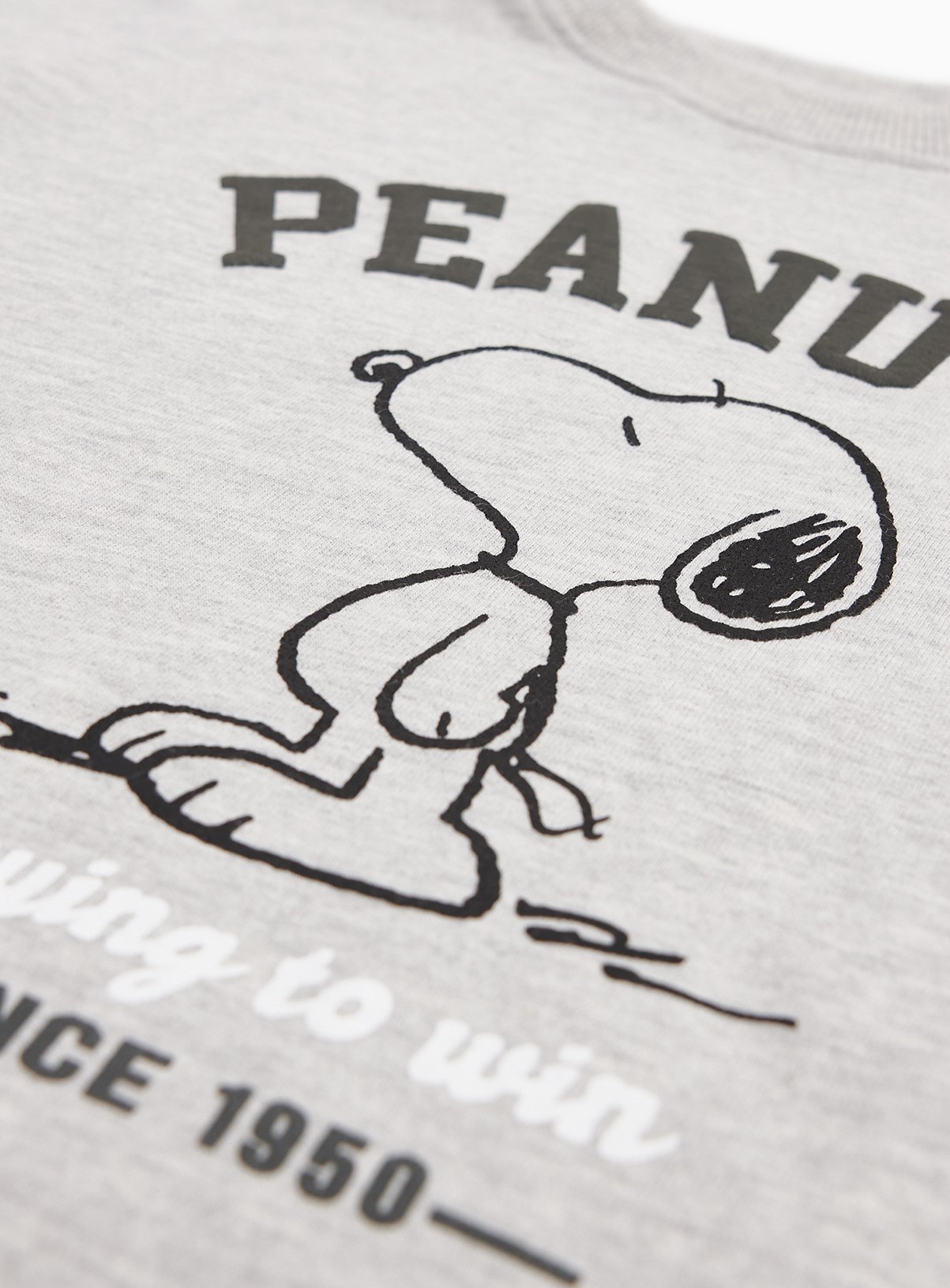 Grey Marl Snoopy Graphic T-Shirt 11 years - Image 2 thumbnail