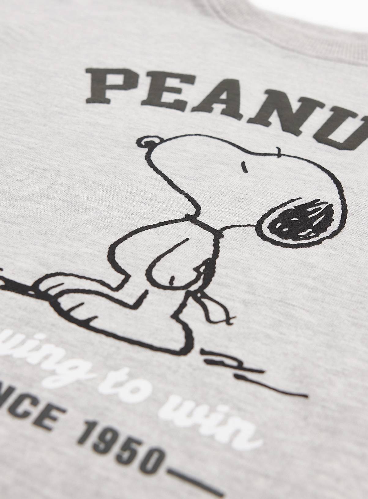 Grey Marl Snoopy Graphic T-Shirt 11 years - Image 2