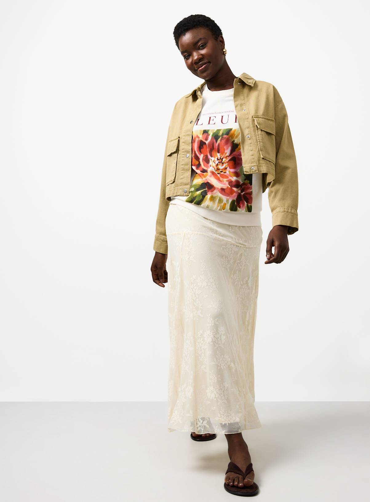 Cream Lace Midaxi Skirt 16 - Image 2