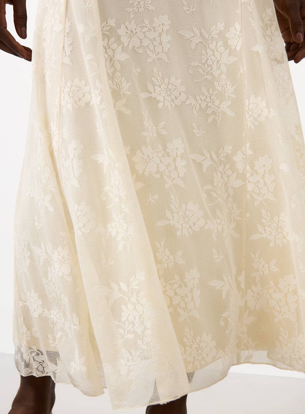 Cream Lace Midaxi Skirt 16 - Image 3
