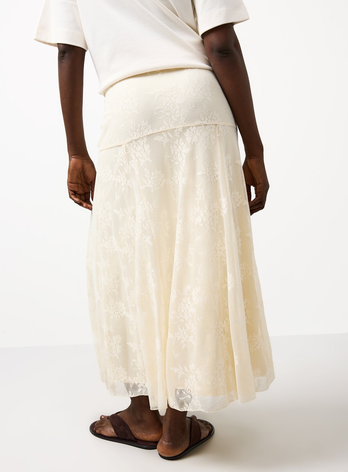 Cream Lace Midaxi Skirt 16 - Image 4 thumbnail