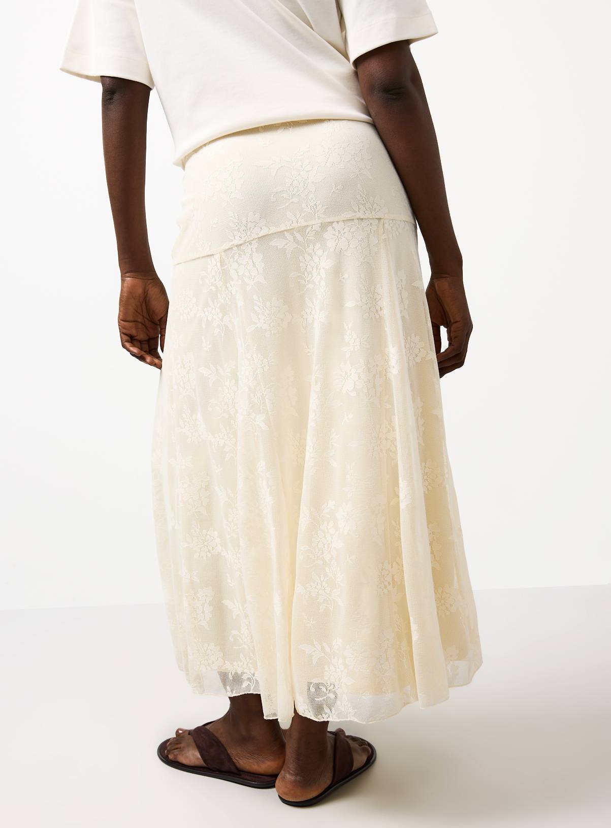 Cream Lace Midaxi Skirt 16 - Image 4