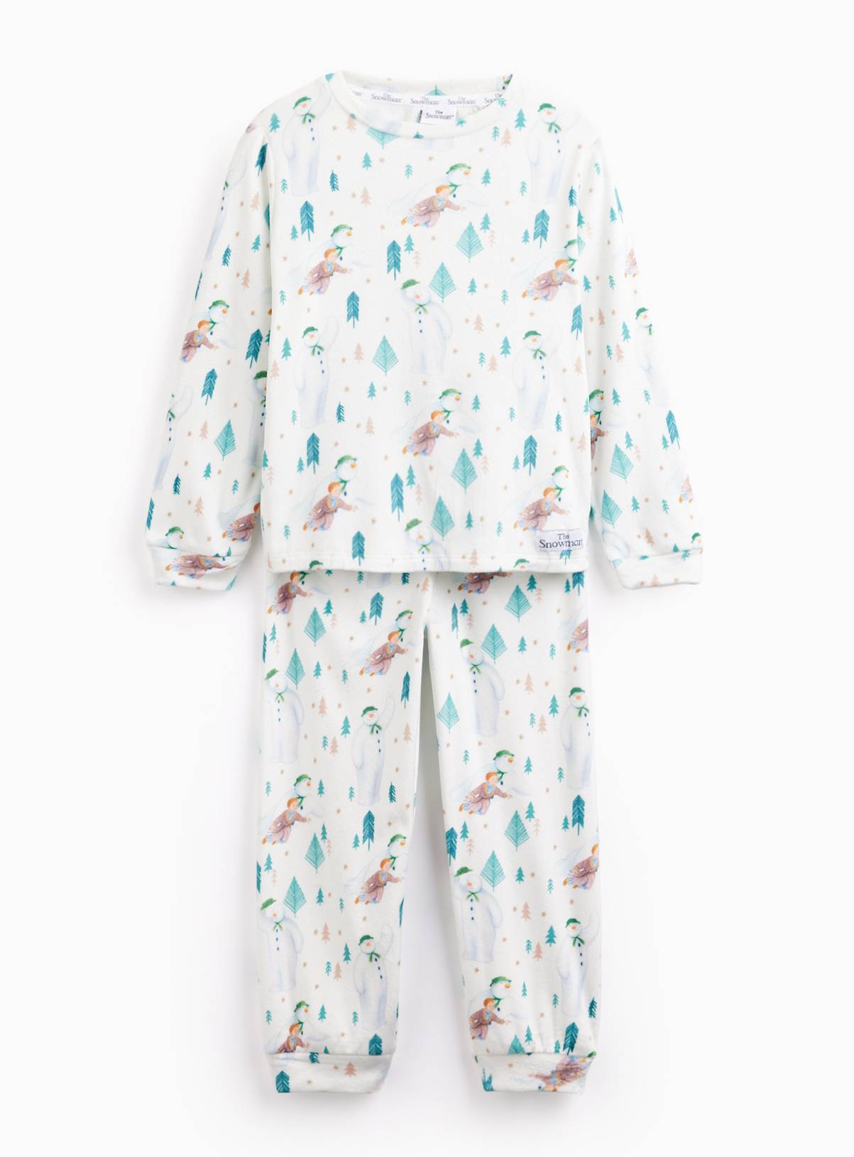 Christmas Family Matching The Snowman Cream 2-Piece Pyjama Set 10-11 years - Image 1