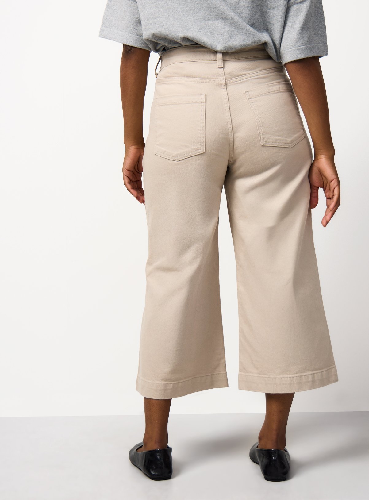 Stone Cropped Wide Leg Jeans 10 - Image 4 thumbnail