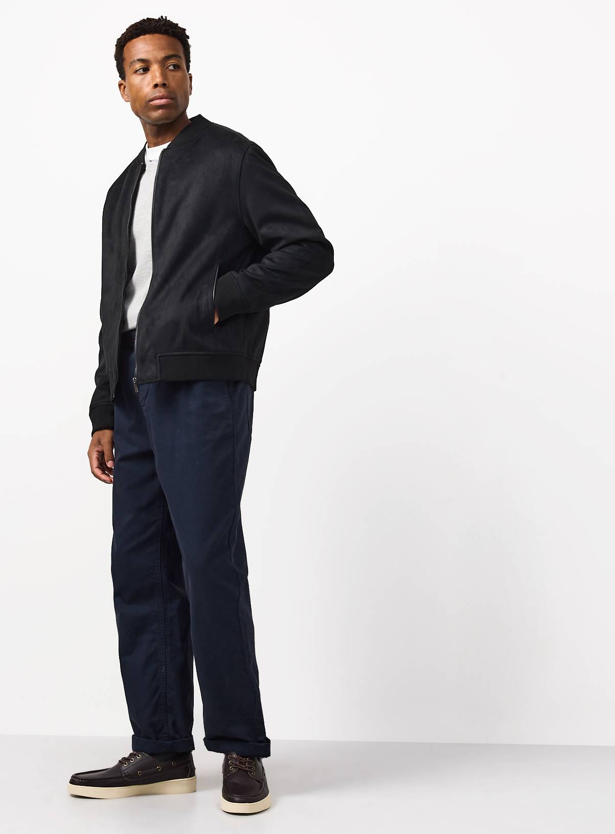 Black Bomber Jacket XXXL - Image 3