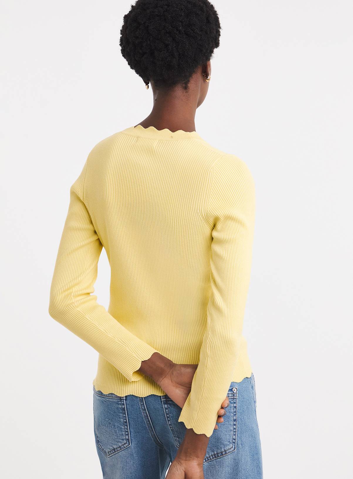 JD WILLIAMS Scallop Hem Knitted Cardigan 28-30 - Image 2