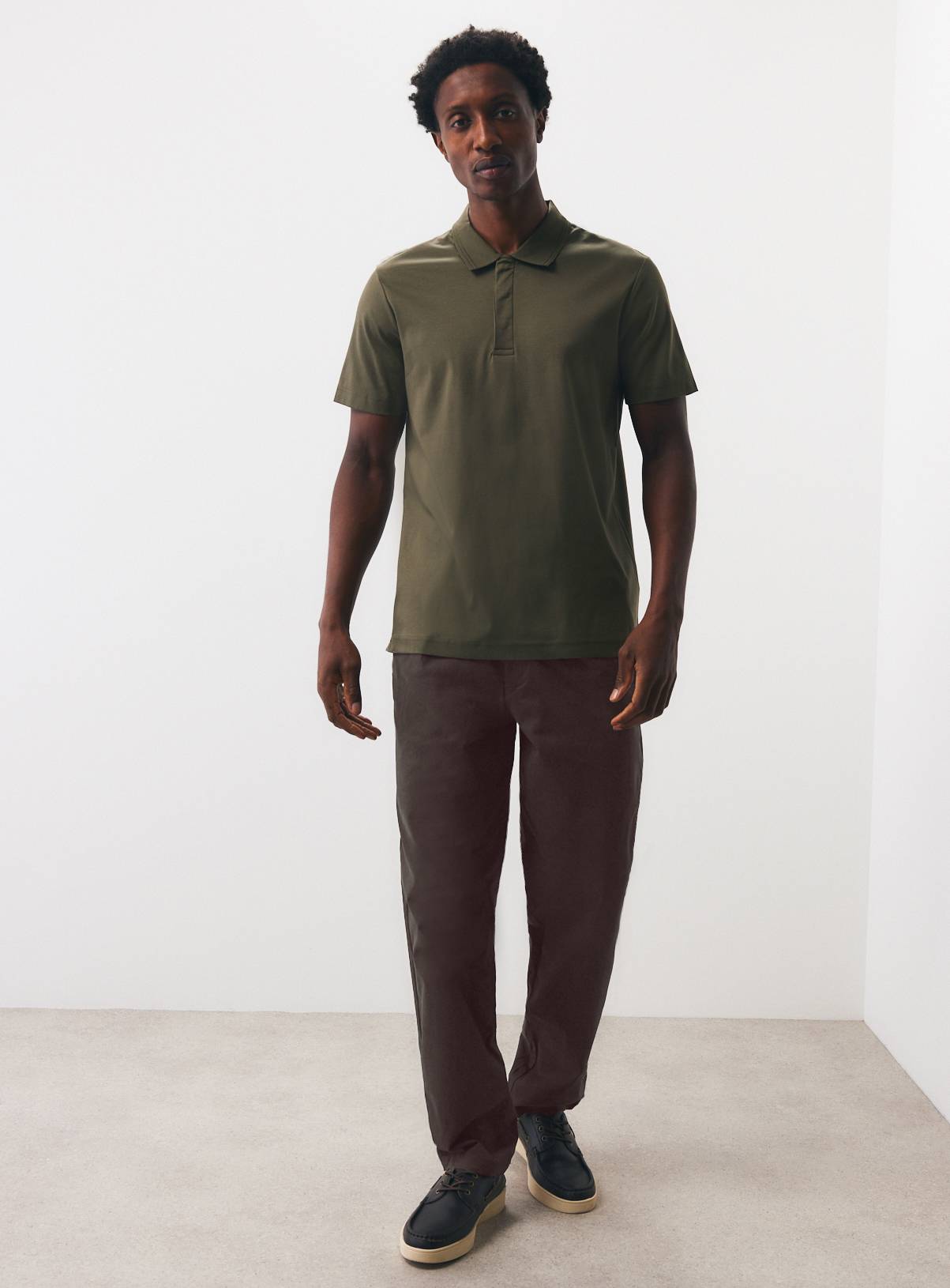 Brown Straight Leg single pleat trouser 38L - Image 2