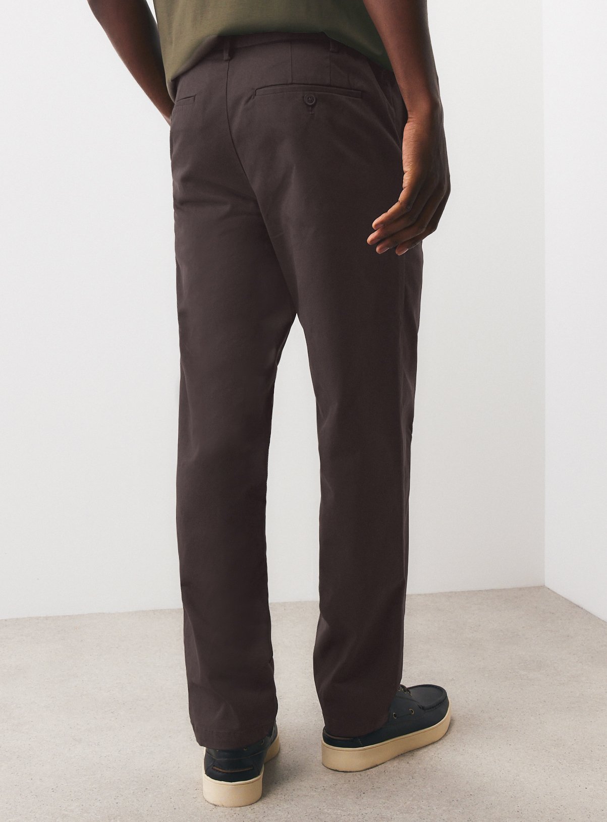 Brown Straight Leg single pleat trouser 38L - Image 5 thumbnail