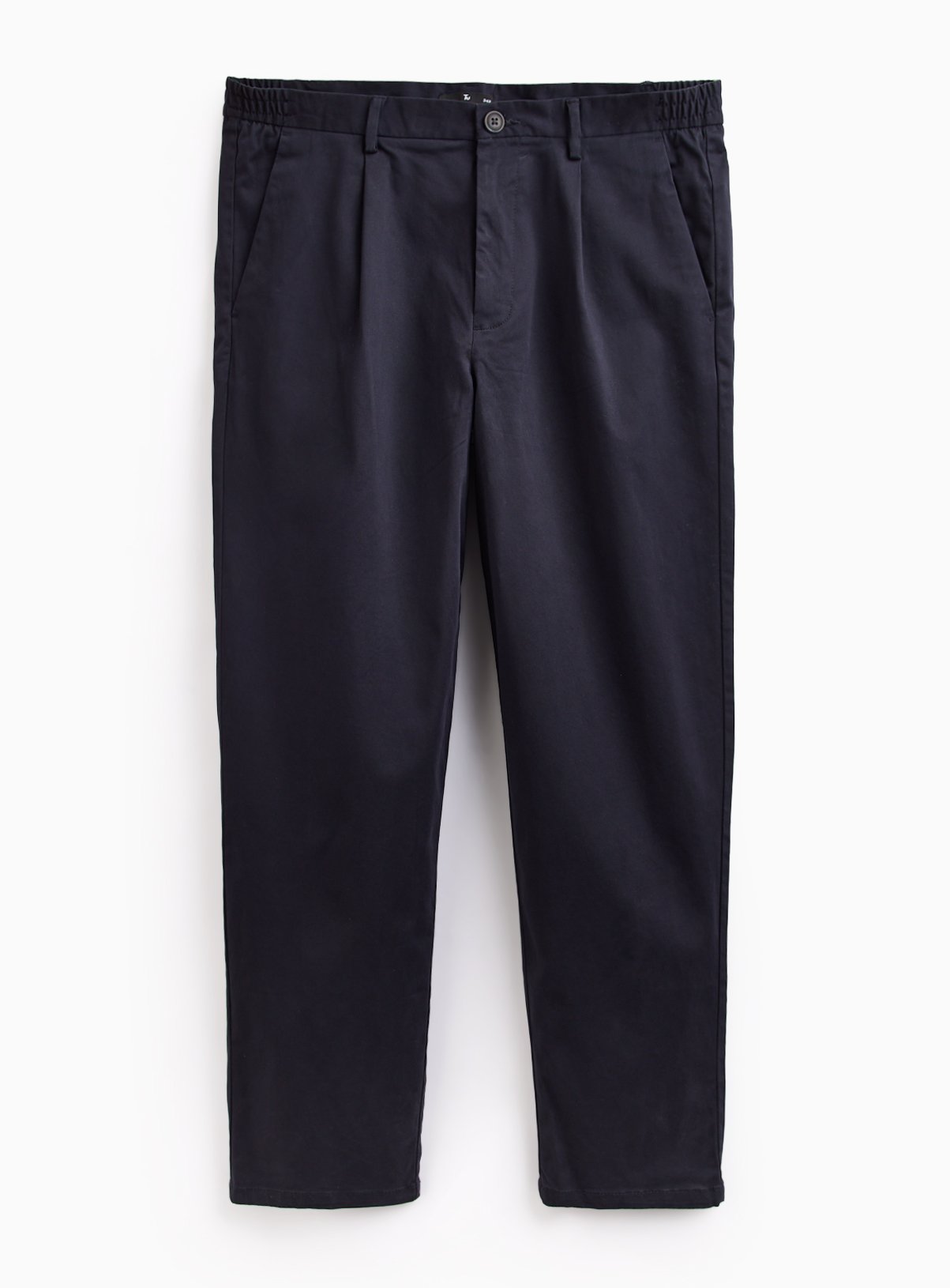 Navy Straight Leg Single Pleat Trouser 32L - Image 3 thumbnail
