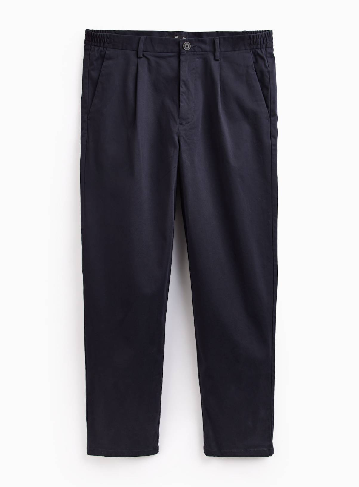 Navy Straight Leg Single Pleat Trouser 32L - Image 3