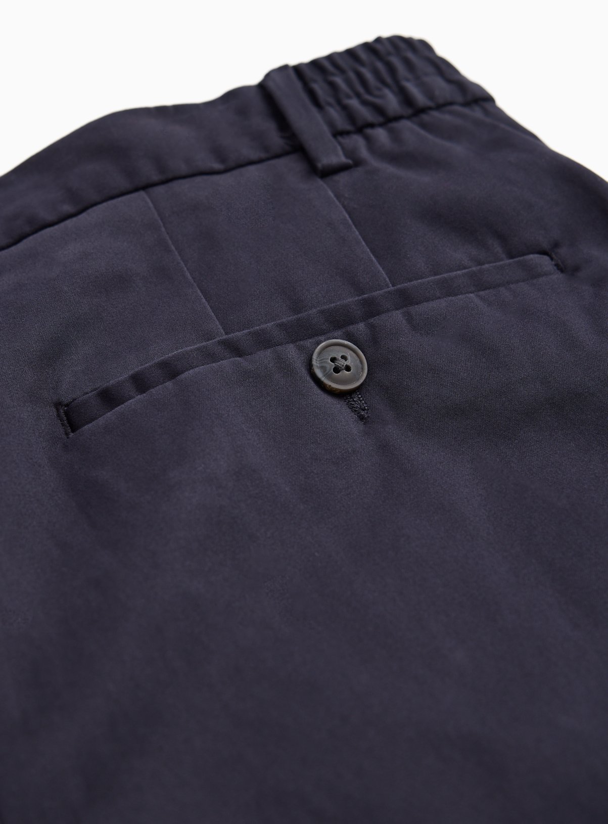 Navy Straight Leg Single Pleat Trouser 32L - Image 4 thumbnail