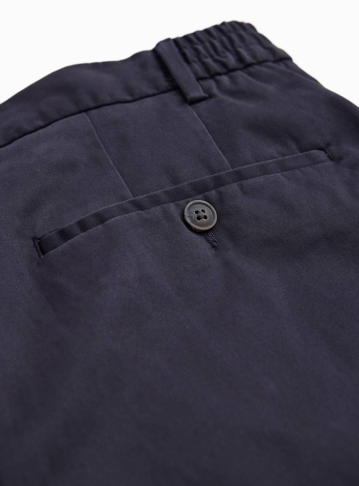 Navy Straight Leg Single Pleat Trouser 32L - Image 4