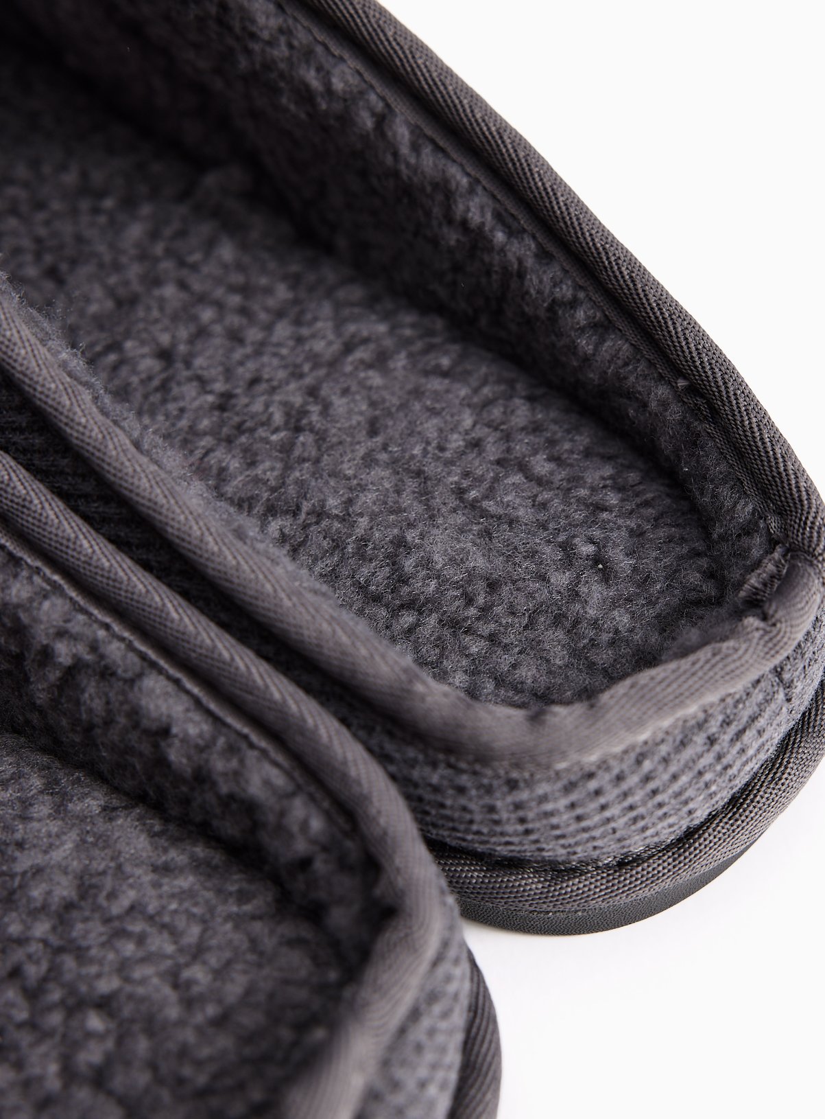 Charcoal Quilted Waffle Mule Slippers S - Image 4 thumbnail
