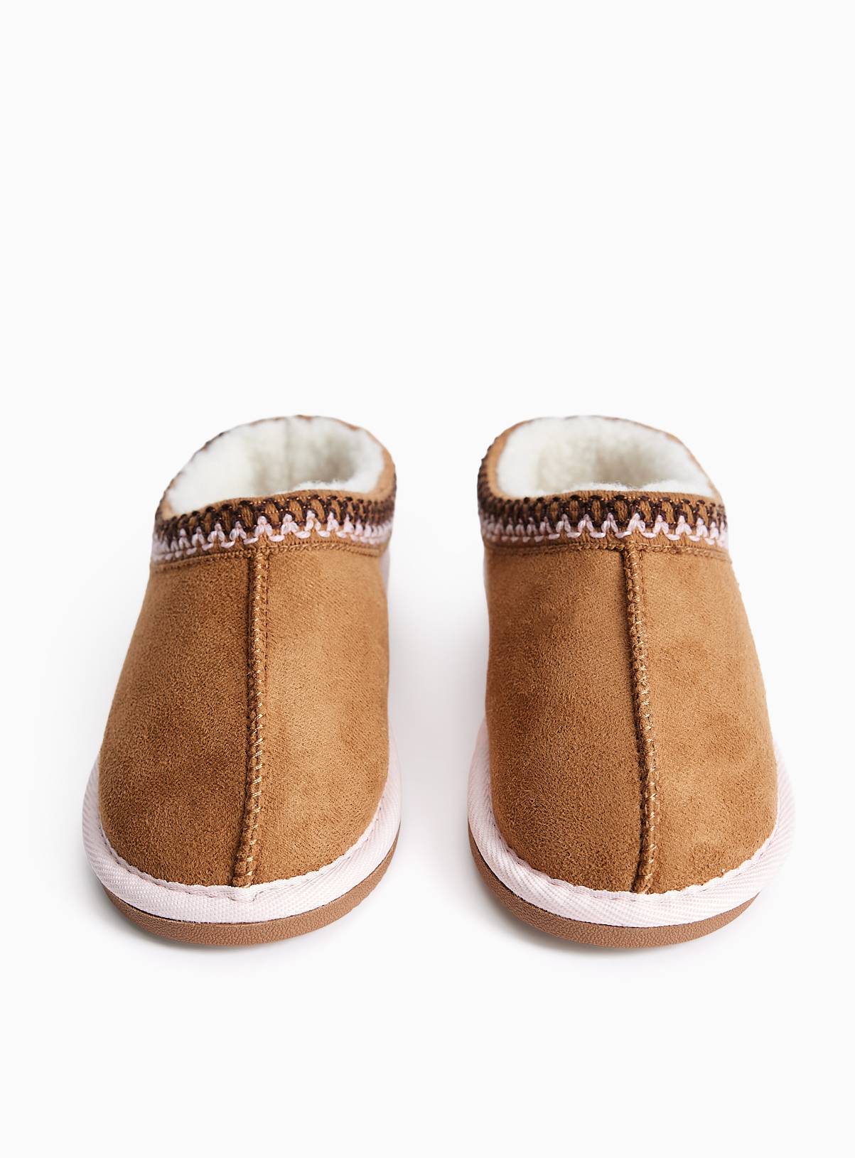 Tan Platform High Back Mule Slippers 12-13 Infant - Image 2