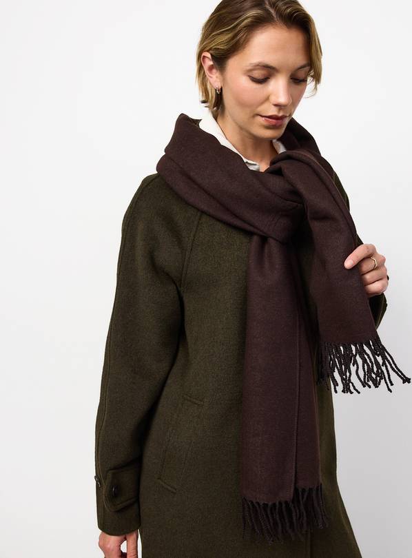 Chocolate Brown Scarf One Size
