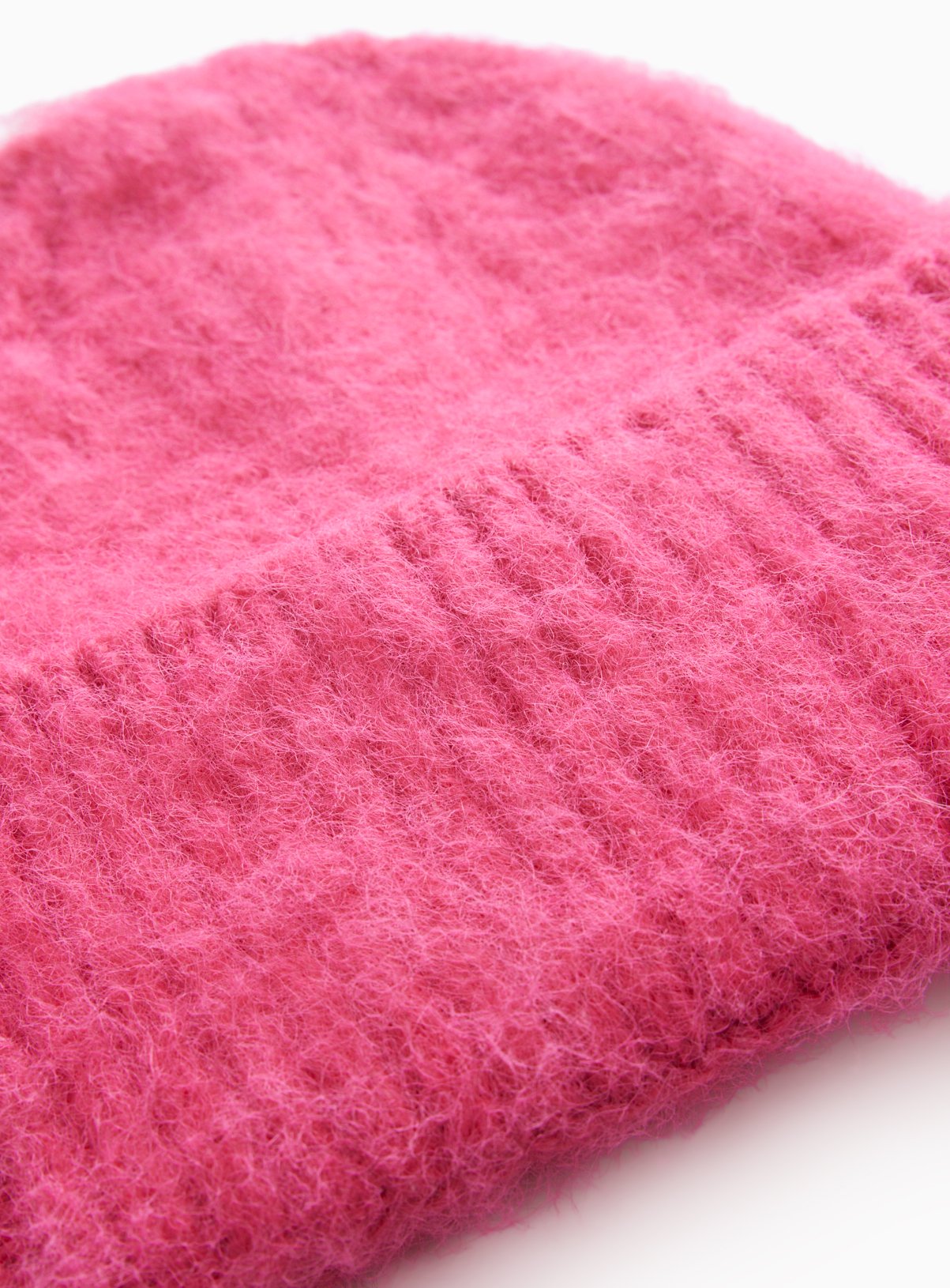 Pink Fuzzy Beanie Hat One Size - Image 3 thumbnail