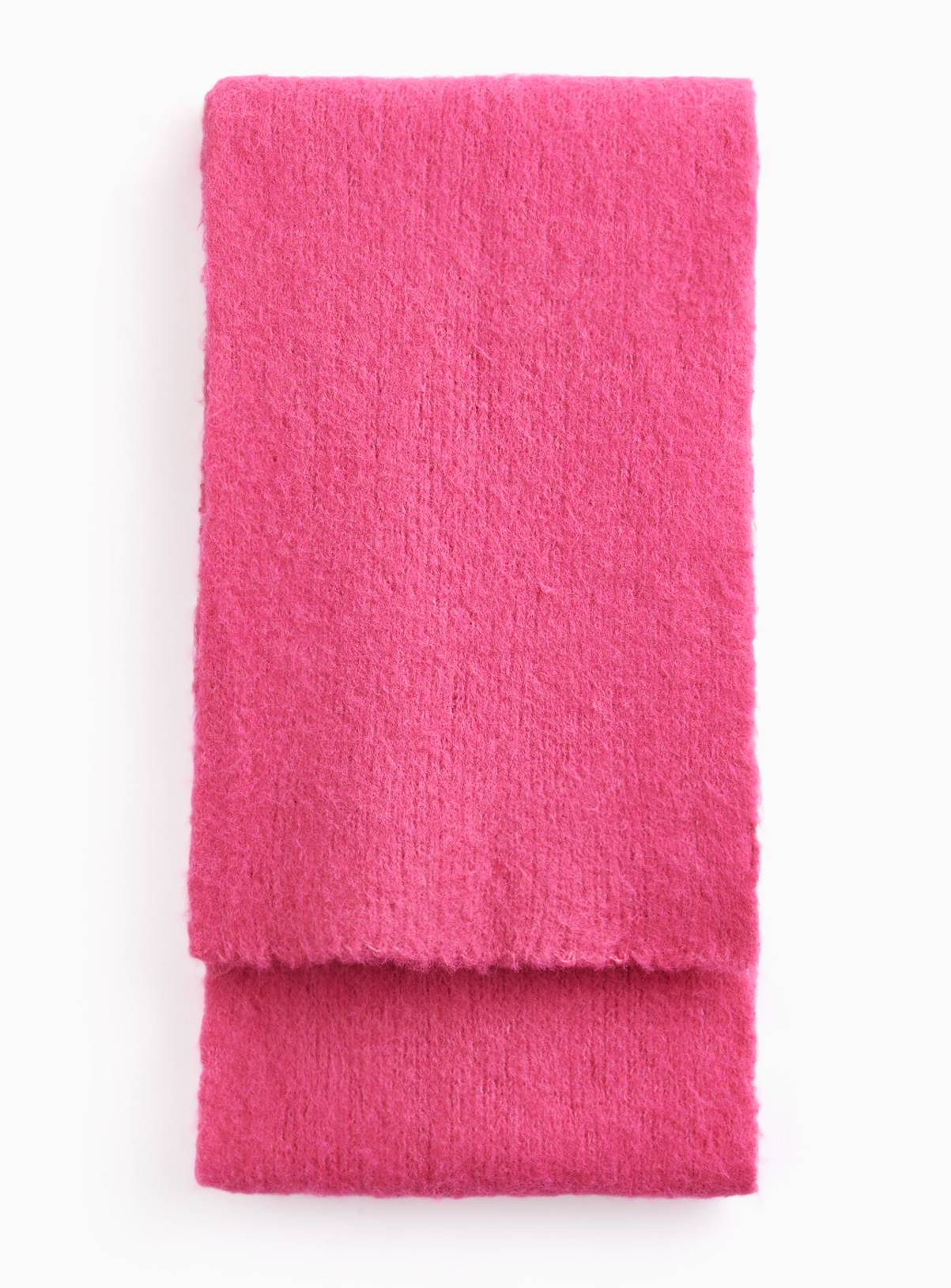 Hot Pink Fuzzy Scarf One Size - Image 2