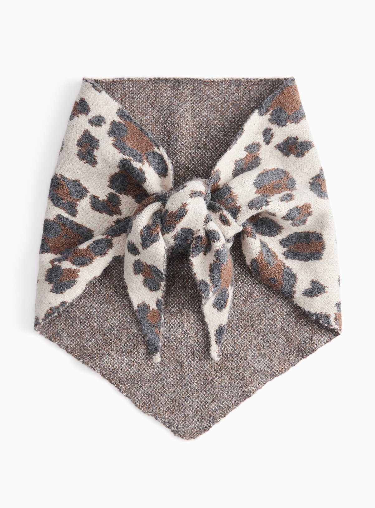 Leopard Print Triangle Scarf One Size - Image 1 thumbnail