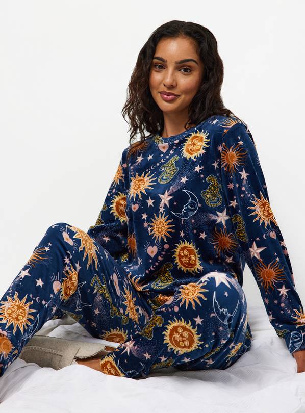 Navy Celestial Slinky Pyjamas XXL