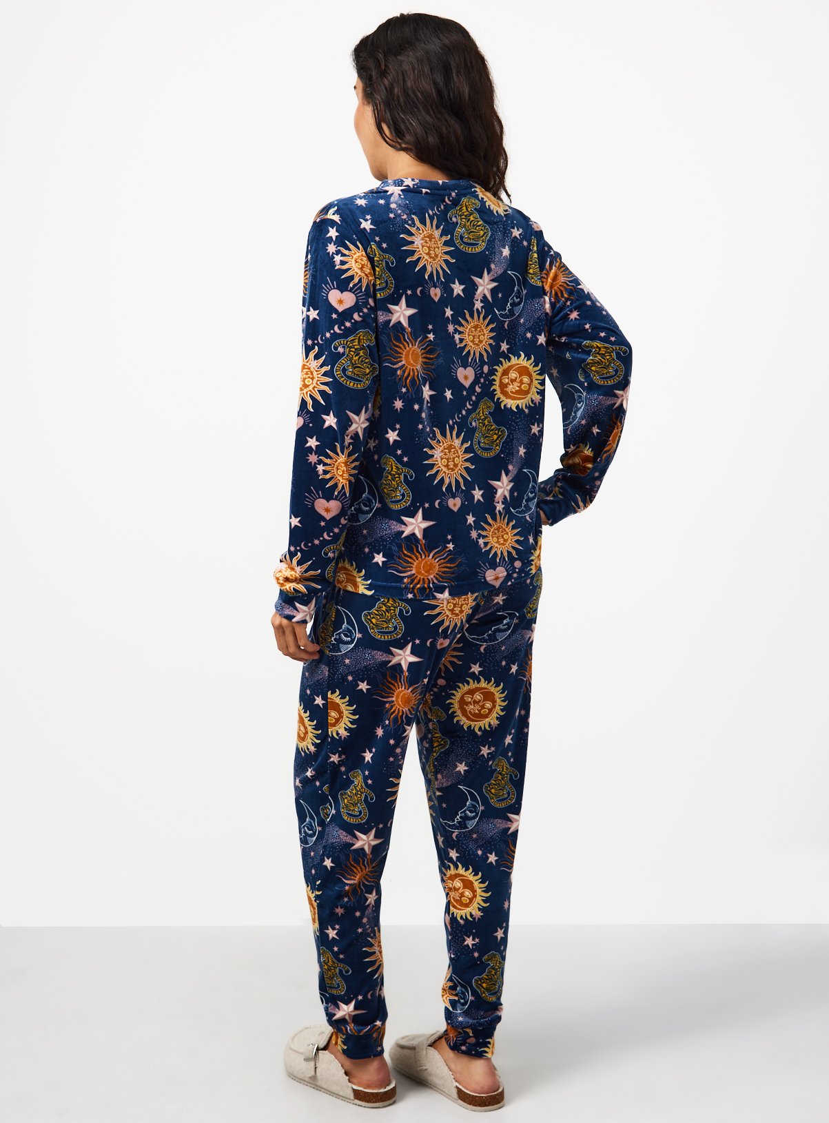 Christmas Navy Celestial Slinky Pyjamas XL - Image 5 thumbnail