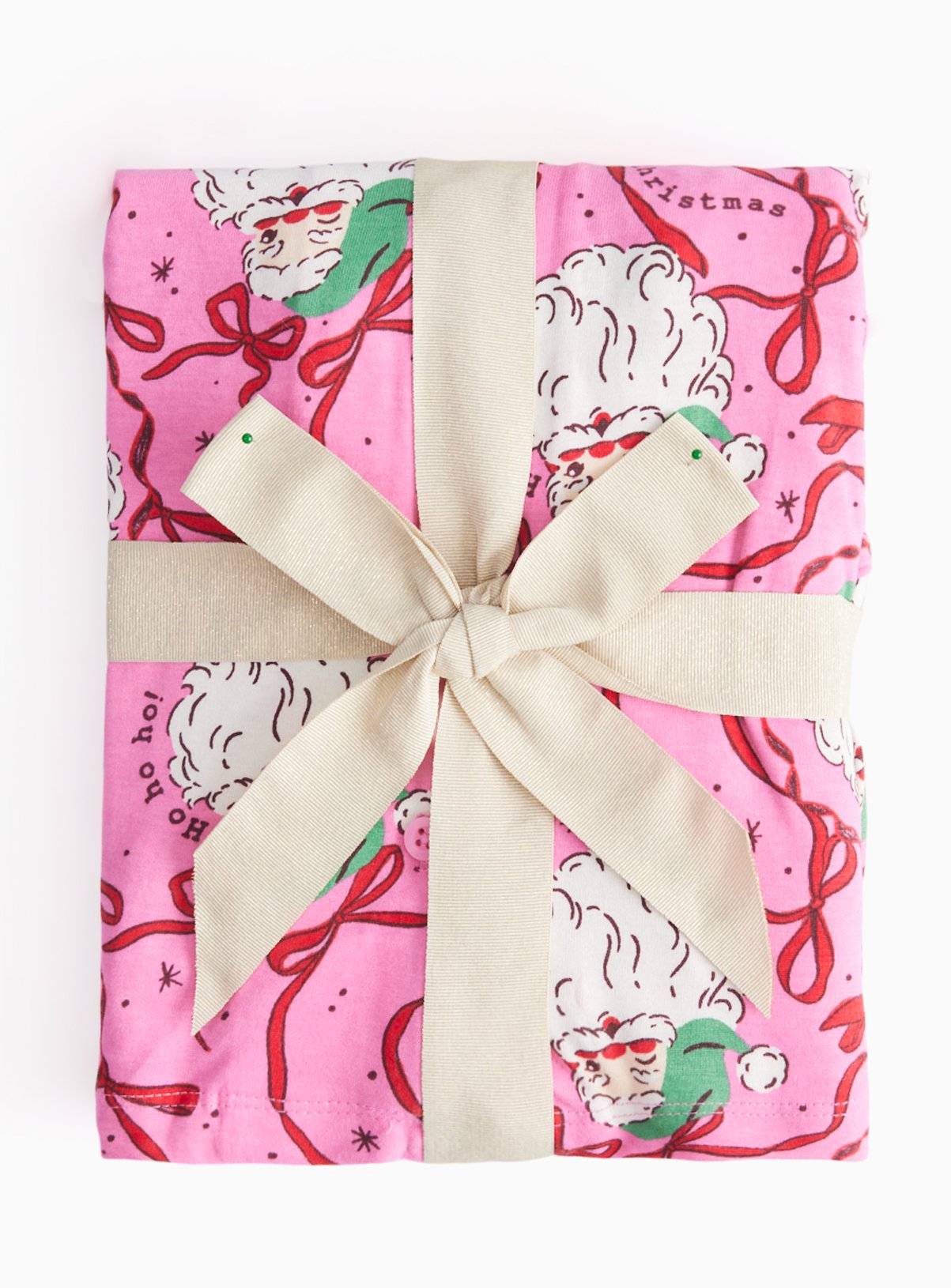 Christmas Santa Claus Pink Traditional Pyjamas S - Image 2 thumbnail