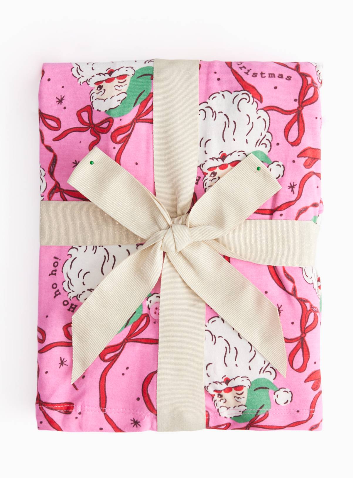 Christmas Santa Claus Pink Traditional Pyjamas XXL - Image 2