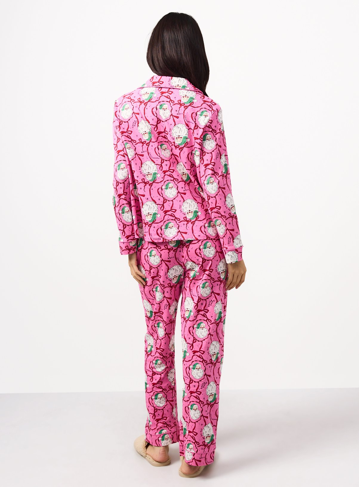 Christmas Santa Claus Pink Traditional Pyjamas XXL - Image 5 thumbnail