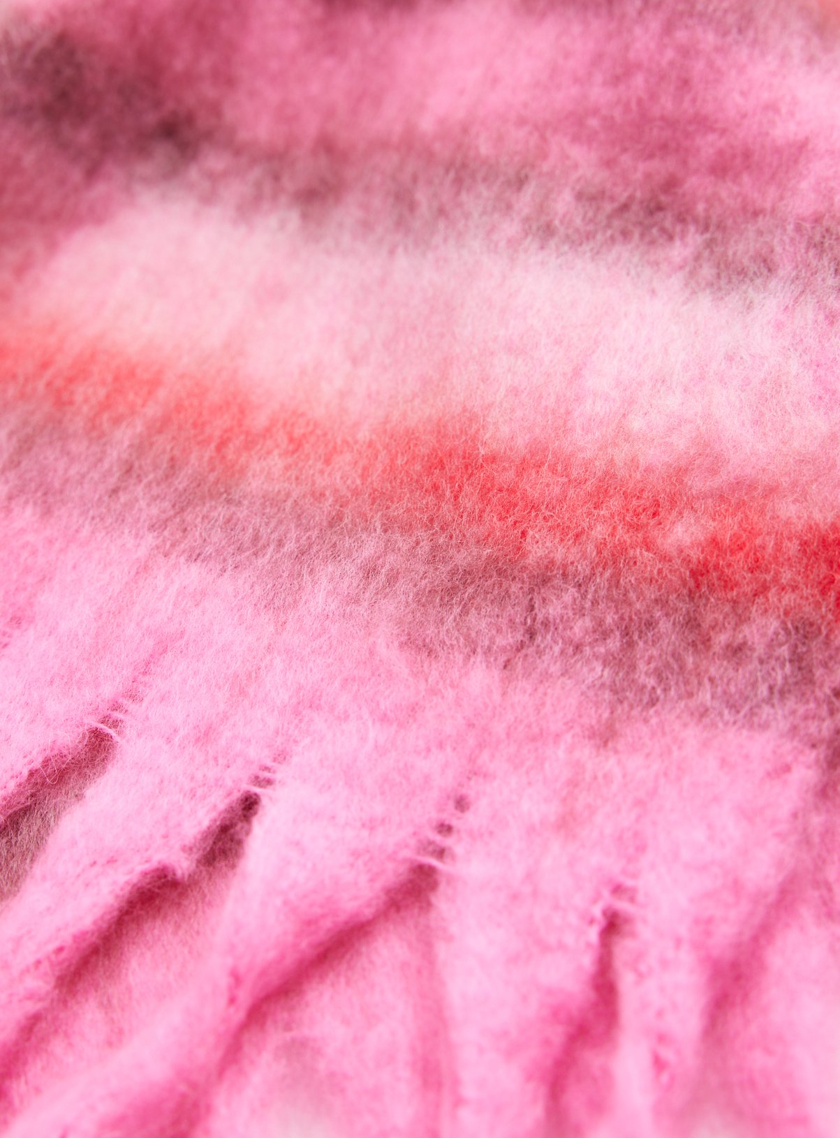 Pink Checked Heavyweight Fringe Scarf One Size - Image 3 thumbnail