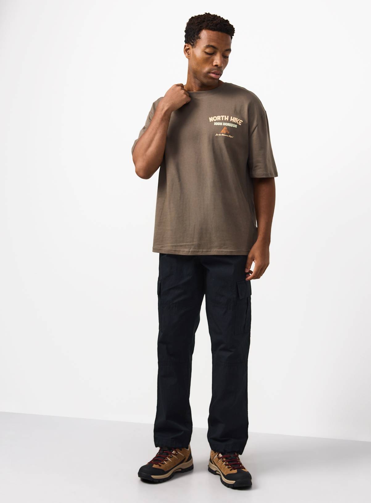 Black Ripstop Relaxed Straight Leg Cargo Trouser XXXL - Image 2