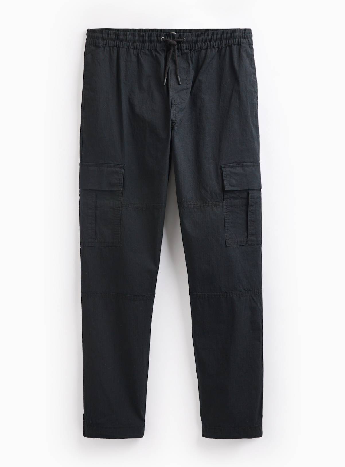 Black Ripstop Relaxed Straight Leg Cargo Trouser XXXL - Image 3
