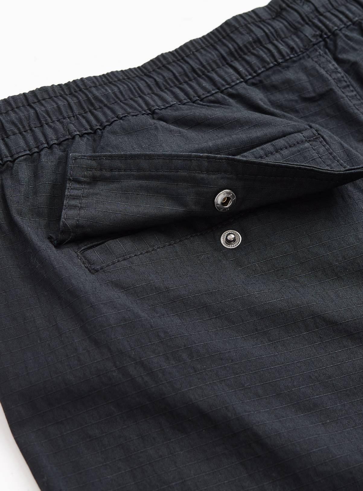 Black Ripstop Relaxed Straight Leg Cargo Trouser XXXL - Image 4