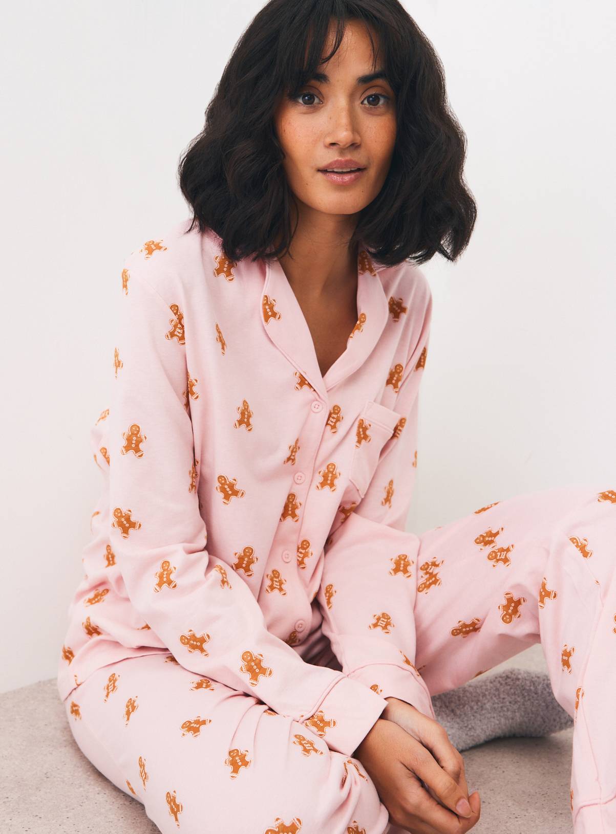 Gingerbread Man Traditional Pyjama Set XL - Image 3