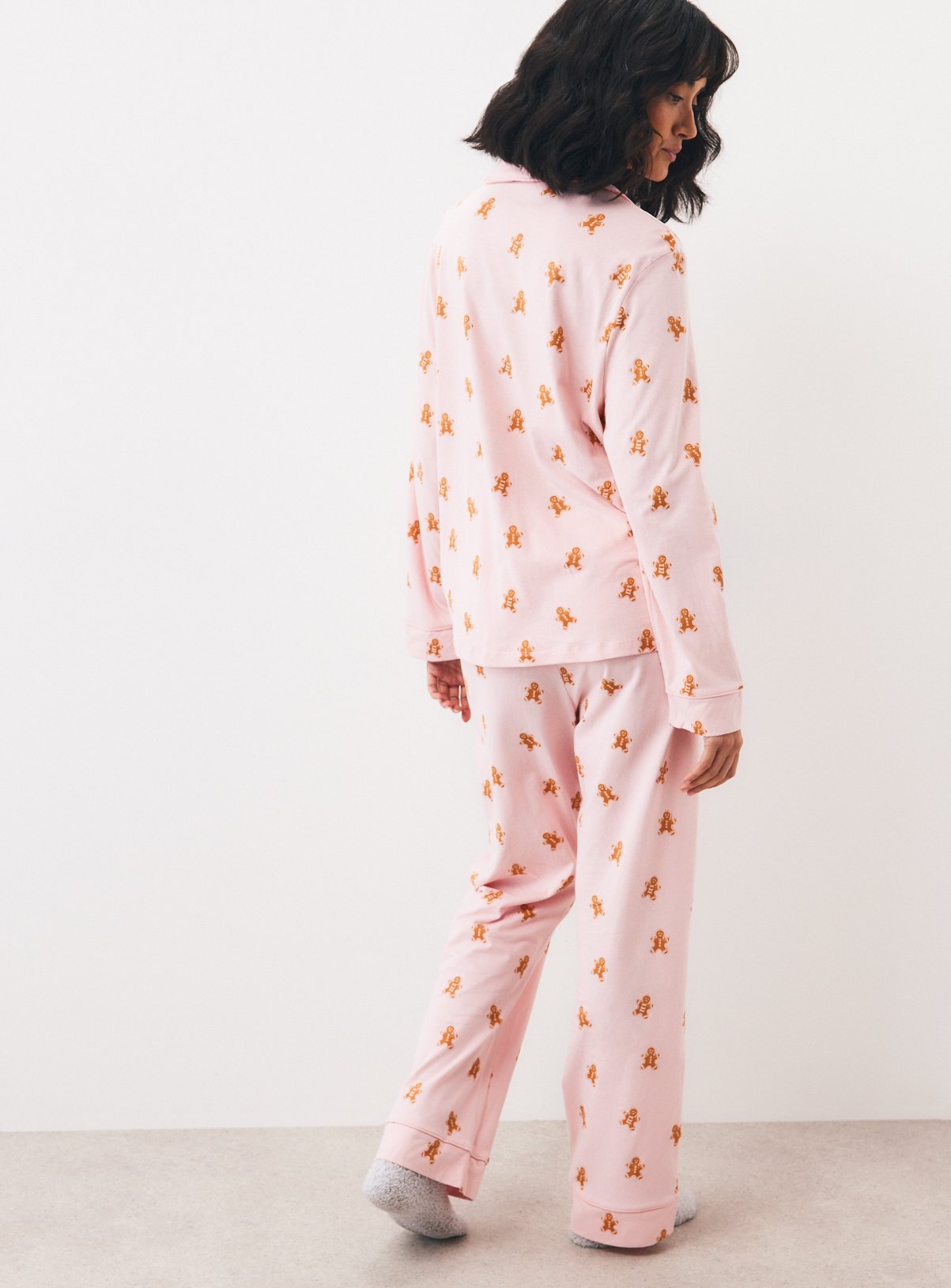 Gingerbread Man Traditional Pyjama Set XL - Image 5 thumbnail