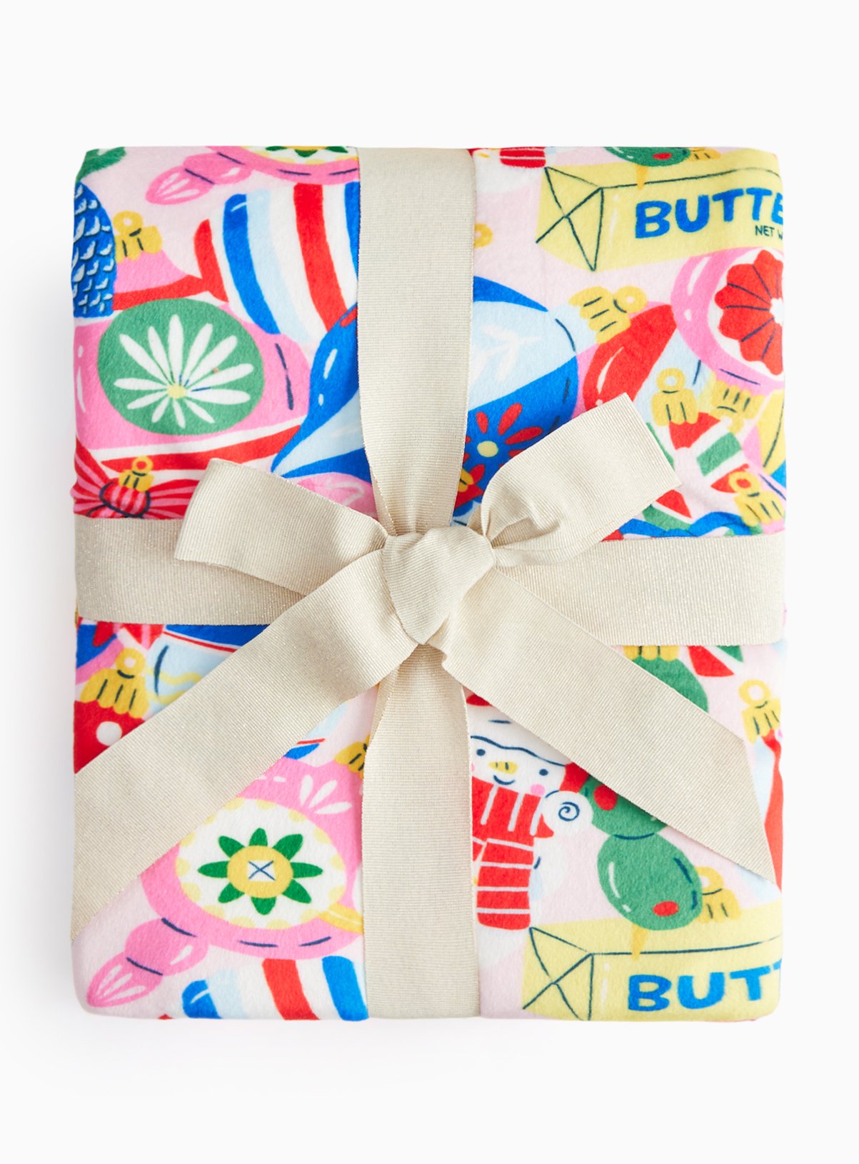 Christmas Pink Baubles Print 2-Piece Pyjama Set S - Image 3 thumbnail