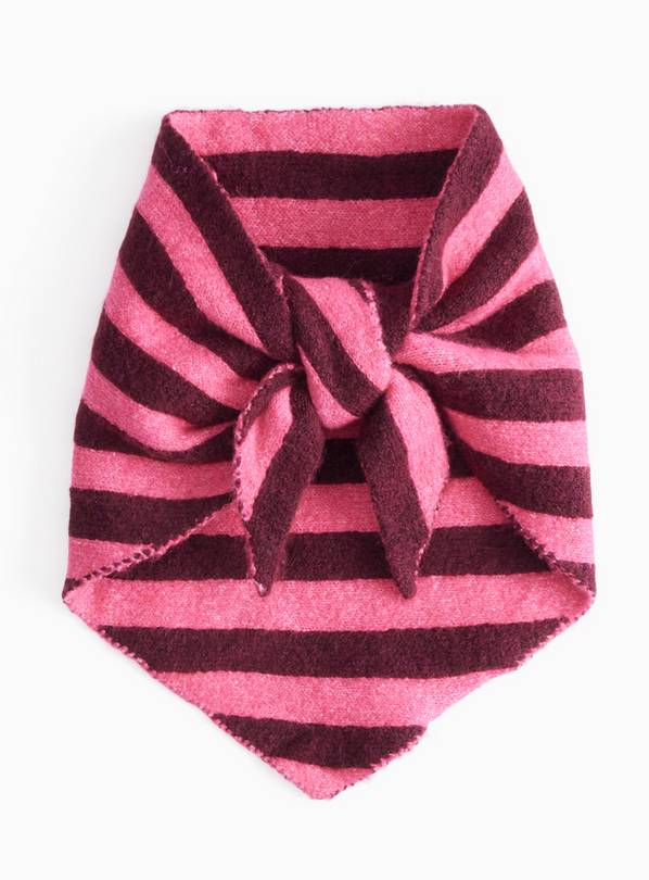 Mini Me Pink Stripe Triangle Scarf One Size