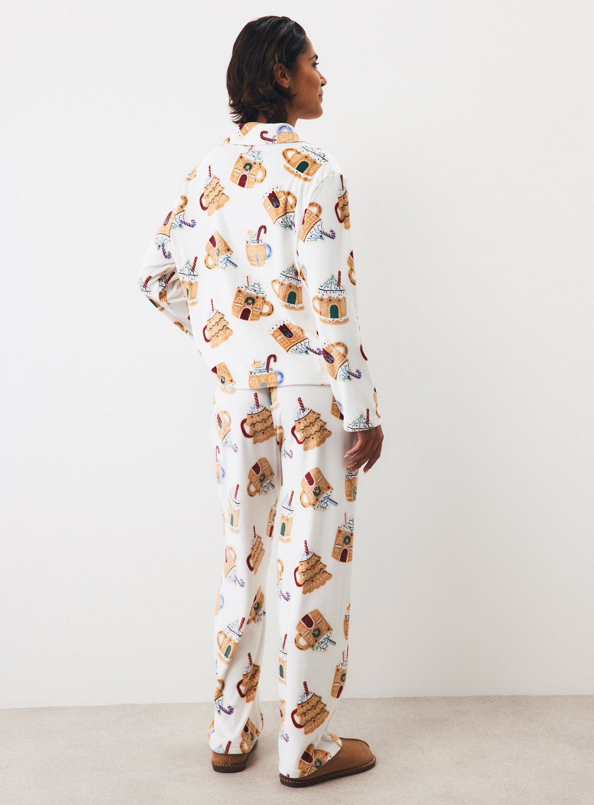 Christmas Cream Festive Mugs Slinky Traditional Pyjamas M - Image 5 thumbnail