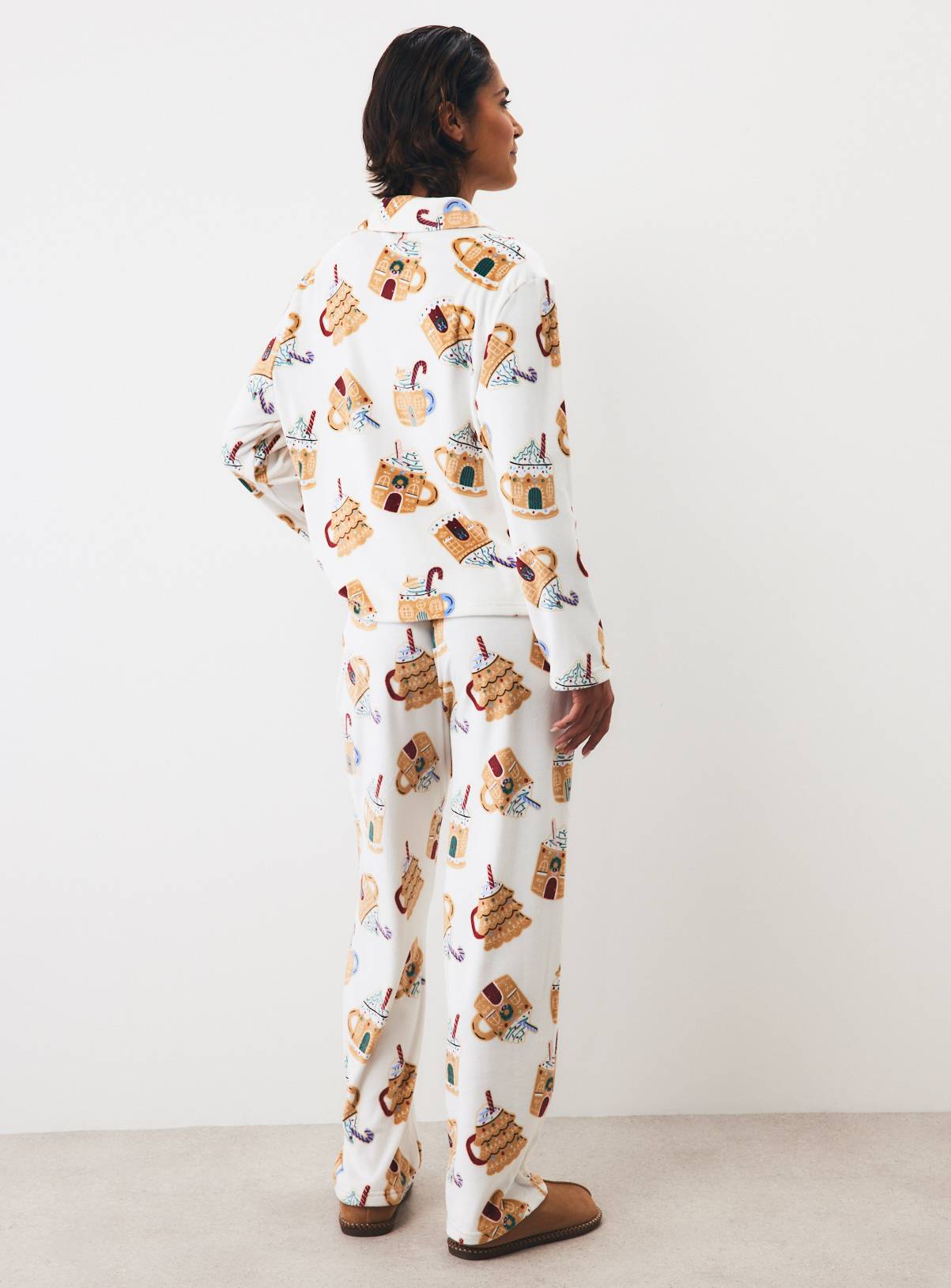 Christmas Cream Festive Mugs Slinky Traditional Pyjamas M - Image 5