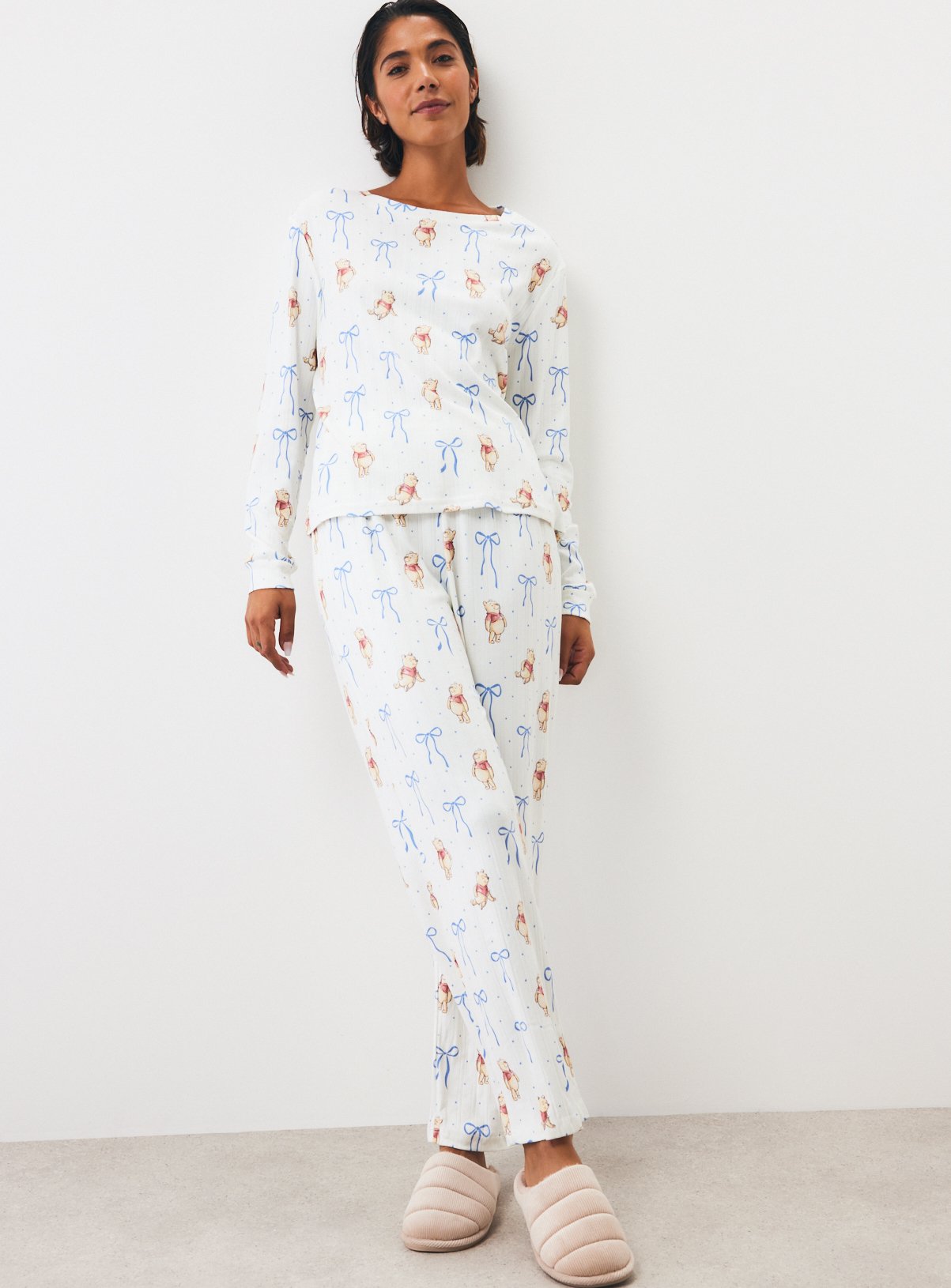 Christmas Disney Winnie The Pooh Pointelle Pyjama Set L - Image 2 thumbnail