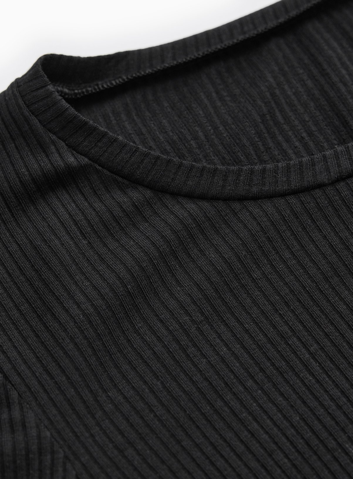 Black Thermal Ribbed Long Sleeve Top XL - Image 4 thumbnail
