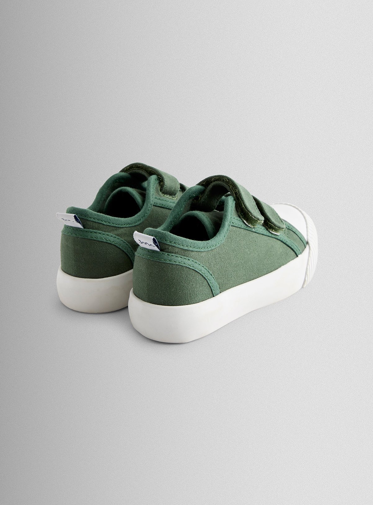 JOJO MAMAN BÉBÉ Double Strap Canvas Trainers Khaki 6 Infant - Image 2 thumbnail