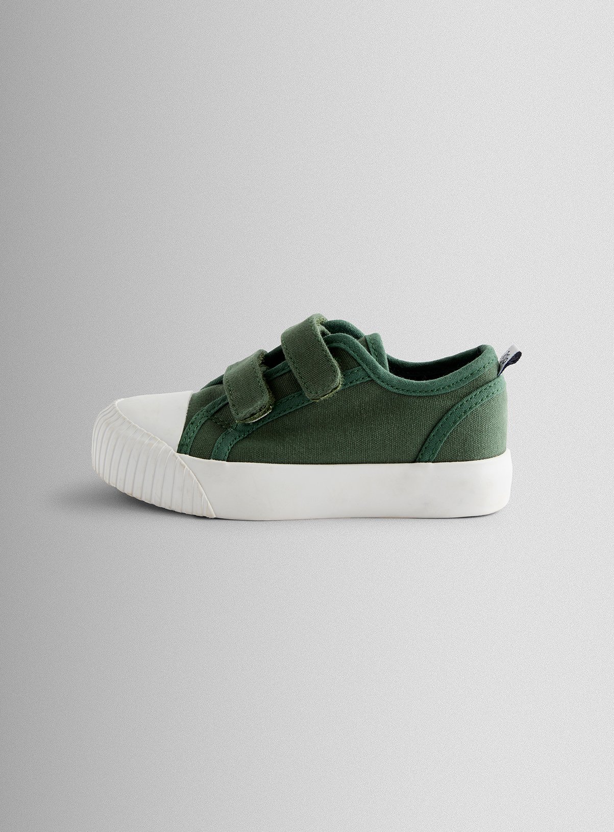 JOJO MAMAN BÉBÉ Double Strap Canvas Trainers Khaki 6 Infant - Image 3 thumbnail