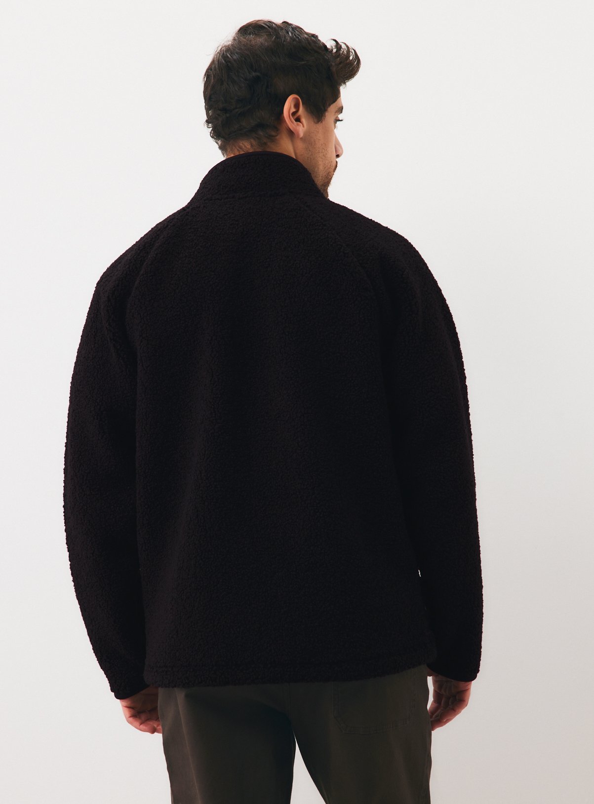 Black Borg Fleece Zip Through Jacket XL - Image 5 thumbnail