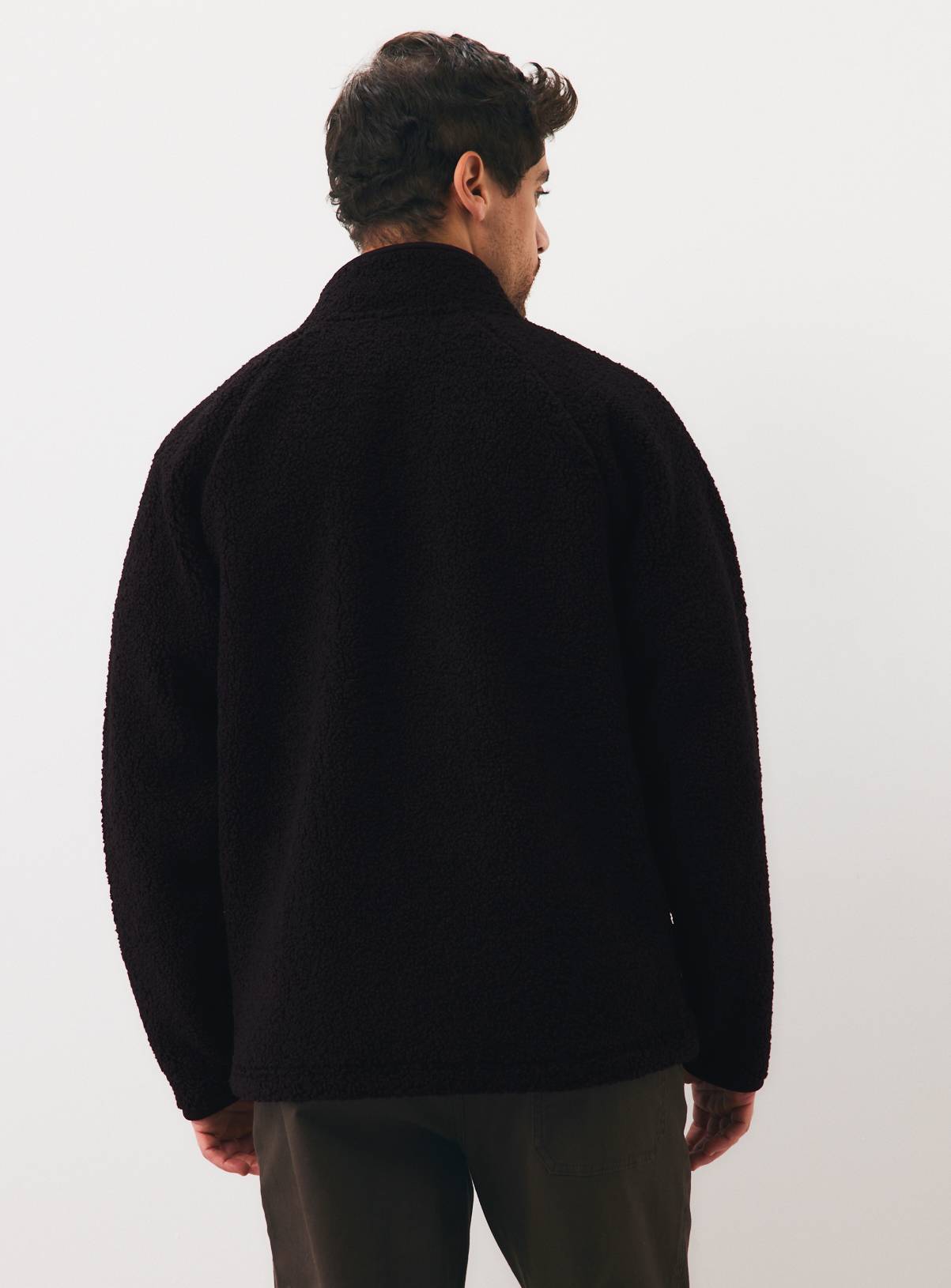 Black Borg Fleece Zip Through Jacket XL - Image 5
